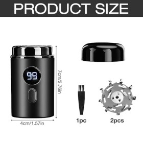 IXYHKB Mini Rasoir Electriques Hommes, USB Rechargeable Mini Rasoir Electrique avec Affichage, Portable Mini Rasoir de Voyage