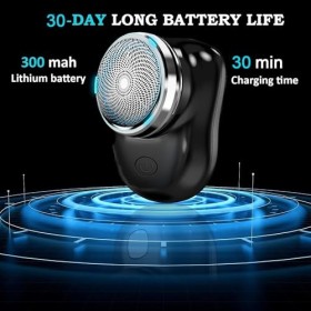 Mini Rasoir électrique, 8500tr/min Mini Rasage électrique 30 Jours DUtilisation Prolongée Avec Lame En Acier De 20 Pages Et 