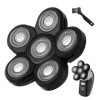 Têtes de rechange universelles pour rasoir électrique 6D pour homme chauve, facile à installer, pour rasoir électrique humide