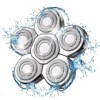 Lot de 6 lames de rechange pour rasoir électrique, étanche, pour homme, argenté