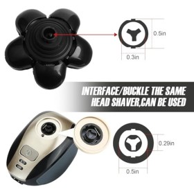 Lot de 2 têtes de rechange universelles pour rasoir électrique 6D pour homme chauve, facile à installer, pour rasoir humide e