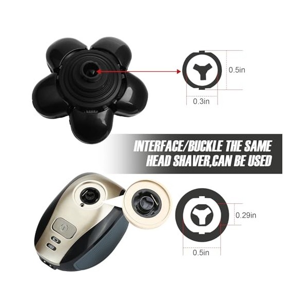 Lot de 2 têtes de rechange universelles pour rasoir électrique 6D pour homme chauve, facile à installer, pour rasoir humide e
