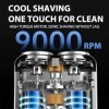 Rasoir Electriques, 9000rpm IPX7 Etanche Mini Rasoir de Voyage 60 Jours DUtilisation Prolongée Avec Lame tranchante en acier