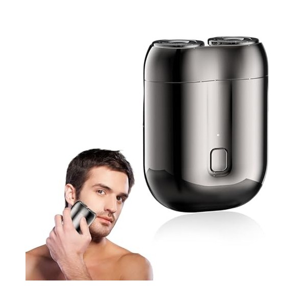 Rasoir Electriques Hommes, Mini Rasoir de Voyage, USB électrique Rasoir Portable, Rasoir électrique Wet & Dry pour hommes, Re