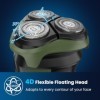 SweetLF Rasoir Electrique Homme Rechargeable avec Tondeuse Barbe IPX7 Etanche Technologie 120 min dAutonomie SWS7105 Vert Ol