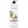 Majestic Pure - Huile De Coco Fractionnée 16 Oz - 100% Pure & Natural - Hydratant & Adoucisseur, Excellente Huile De Massage 