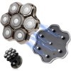 Tête de rasoir magnétique 7D de rechange pour homme chauve, facile à installer pour rasoir électrique humide et sec, argenté