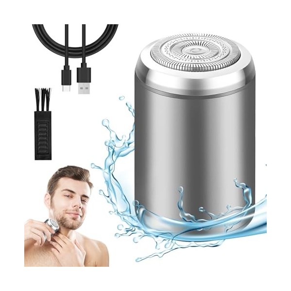 Mini rasoir électrique Homme, Portable de Voyage Sopami, rasoir étanche rechargeable par USB, Rasoir Lavable sur peau Humide 