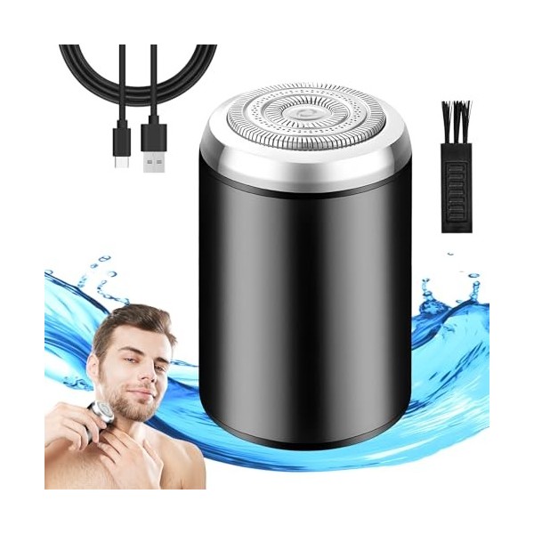 Mini rasoir électrique Homme, Portable de Voyage Sopami, rasoir étanche rechargeable par USB, Rasoir Lavable sur peau Humide 
