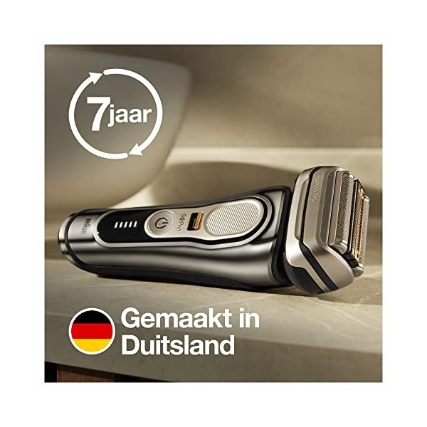 Braun Series 9 Pro Rasoir électrique pour homme, Rasoir à barbe avec tondeuse ProLift et tête 4 en 1, centre de nettoyage et 