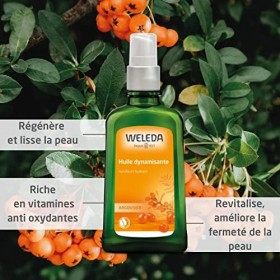 WELEDA - Huile Dynamisante à lArgousier - Tonifie et Nourrit - Flacon Pompe en Verre 100&nbsp;ml