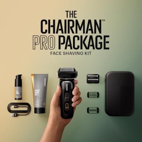 MANSCAPED® The Chairman™ PRO Package - Rasoir à grille pour homme avec deux lames interchangeables, tondeuse à grille et à ba