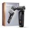 MANSCAPED® The Chairman™ PRO Men’s Foil Shaver - Two Interchangeable Blade Heads, SkinSafe® Four-Blade Foil & Stubble Trimmer