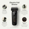 MANSCAPED® The Chairman™ PRO Men’s Foil Shaver - Two Interchangeable Blade Heads, SkinSafe® Four-Blade Foil & Stubble Trimmer