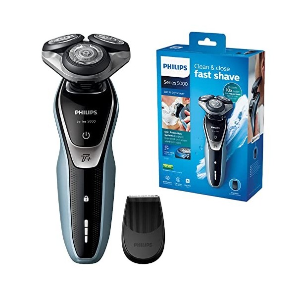 Philips S5530/06 Wet and Dry Rasoir électrique pour homme avec mode Turbo Plus