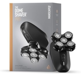 The Dome Shaver™ PRO MANSCAPED® : Rasoir pour la tête pour Homme – Cinq têtes de rasage, Technologies SkinSafe® & FlexAdjust,