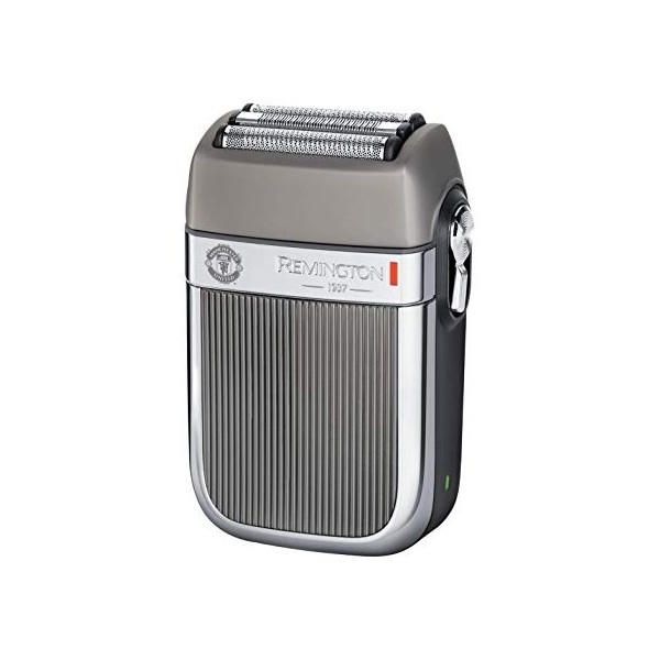 Remington Manchester United Heritage Rasoir électrique sans fil avec brosse de nettoyage et serviette pour le visage Argenté