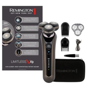 Remington Rasoir rotatif X9 système de coupe hybride SynX: rotatif & grille, rasage humide & sec, tondeuse précision, lames 