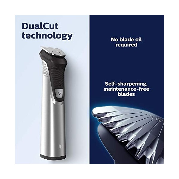 Philips Norelco Multigroomer - Tondeuse tout-en-un - Série 7000 - 23 pièces - Pour homme - Tondeuse pour barbe, tête, corps e