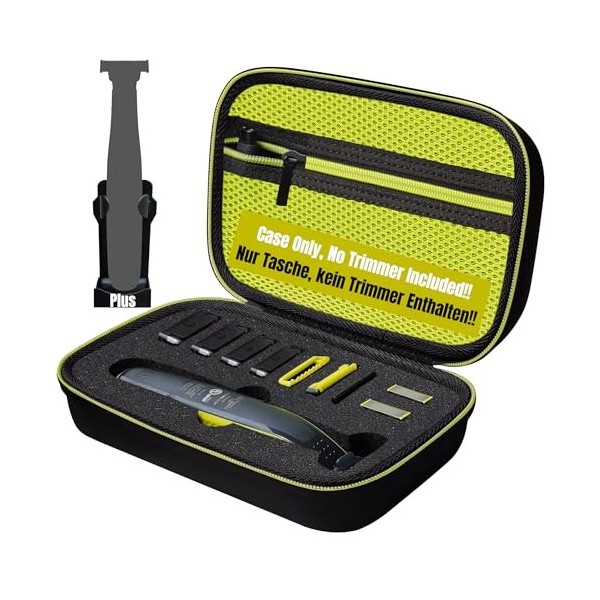 Woollo Étui de Voyage Rigide Portable Compatible avec Philips OneBlade Face + Body QP2734 QP2724 QP2824 QP230 QP220 QP437 QP2