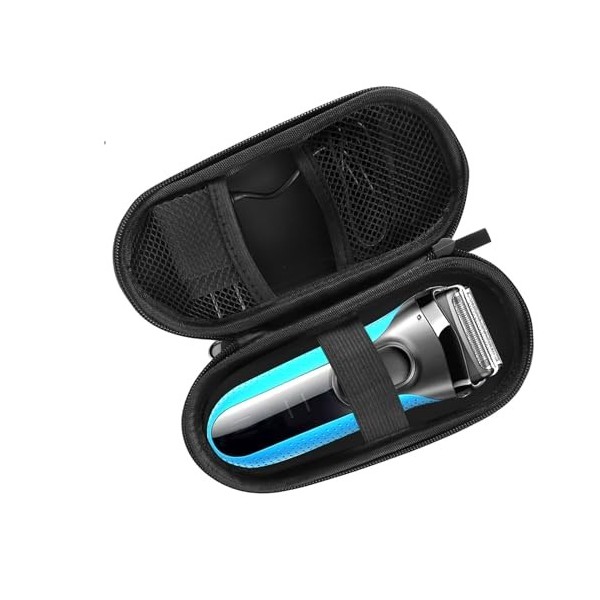 Étui compatible avec rasoir Braun S3/5/7/9, boîte de rangement rigide étanche pour voyage à la maison, avec un cordon et deux