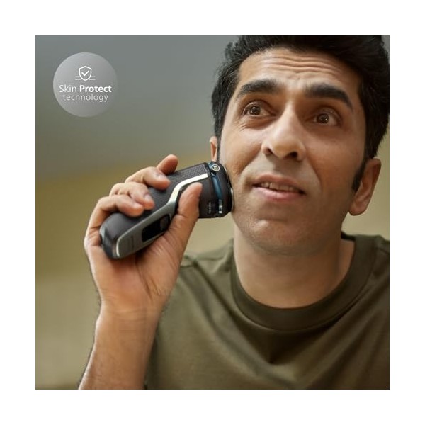 Philips Electric Shaver Series 3000 - rasoir électrique Wet & Dry pour hommes avec technologie SkinProtect, couleur Noir, ton