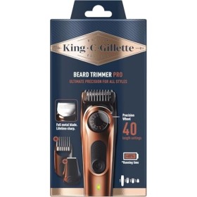King C. Gillette Tondeuse à barbe électrique Pro pour homme avec roue de précision pour 40 longueurs de barbe, lames tranchan