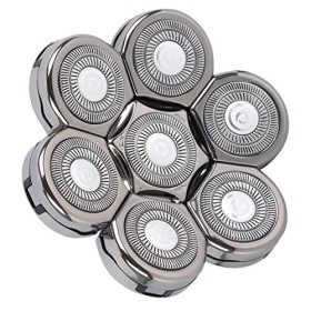 Qhecomce rasoir électrique tête de rechange manuelle, 7D lame de rechange 7 têtes de rasoir rotatives électriques pour la têt