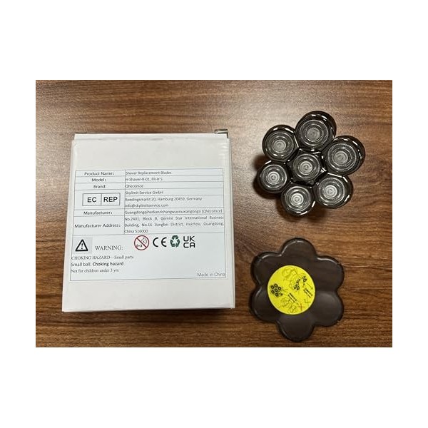 Qhecomce rasoir électrique tête de rechange manuelle, 7D lame de rechange 7 têtes de rasoir rotatives électriques pour la têt