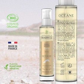 Laboratoires de Biarritz - Huile Sèche Océane aux Extraits Marins - Certifiée Bio - Visage, Corps & Cheveux - 100 ml - Fabriq