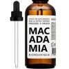 Huile de Macadamia 100% Bio, Pure et Naturelle - 100 ml - Soin pour Corps, Peau, Anti-âge, Visage, Massage