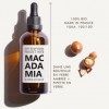 Huile de Macadamia 100% Bio, Pure et Naturelle - 100 ml - Soin pour Corps, Peau, Anti-âge, Visage, Massage