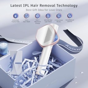 19.8J Épilateur laser IPL à lumière pulsée avec technologie IGBT Flash rapide, laser épilation 600 NM-1200 NM Fonction 3 en 1