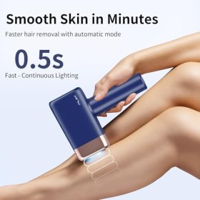 Appareil dépilation IPL 0,5 sec/flash, pour femmes et hommes, avec 5 niveaux dénergie et 2 modes de flash, appareil IPL pou