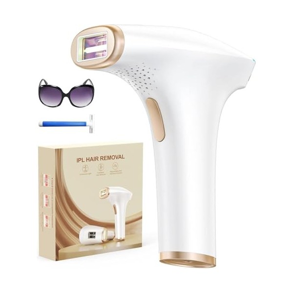 Haarlosy Épilateur Lumière Pulsée de Glace,IPL Épilateur Laser 999,900 Flashes avec 9 Niveaux et 3 Fonctions - HR/SC/RA pour 