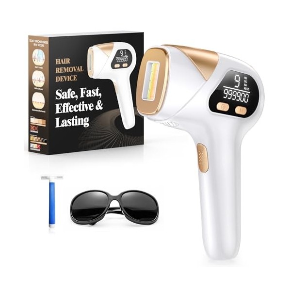 Haarlosy IPL Épilateur Lumière pulsée avec 3 EN 1 HR/SC/RA Épilateur Laser IPL Visage Dos Jambes Corps, Femmes et Hommes