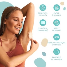 Komorebi® Luminare Skin - Épilateur Lumière Pulsée, Épilateur avec 2 Modes et 5 Niveaux Dénergie, Épilation Laser pour Femme