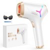 Epilateur Lumiere Pulsee, IPL Epilateur Laser avec Fonction 3-en-1 HR/SC/RA et 9 Niveaux dénergie et 999 900 Flashes, lumier