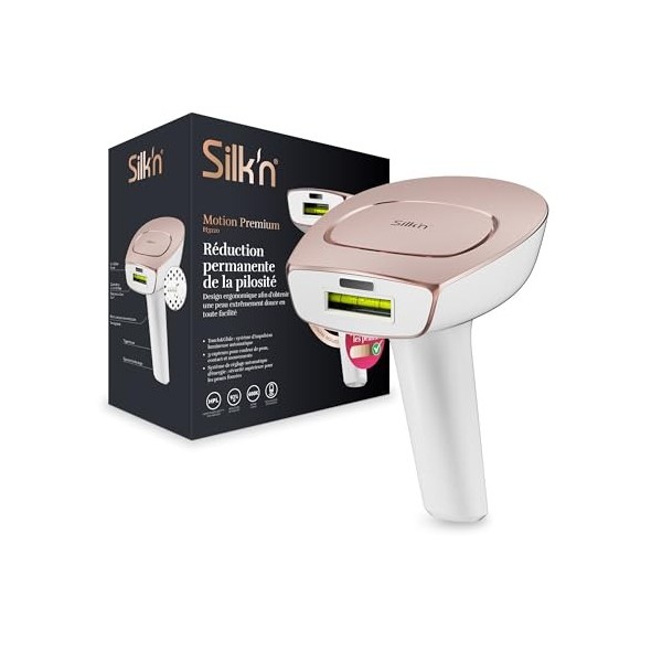Silkn épilateur à lumière pulsée I Motion Premium | Appareil dépilation IPL pour femmes et hommes | Visage et corps | Adapt