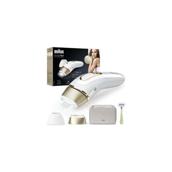 Épilateur a Lumiere Pulsée - BRAUN - Silk·expert Pro 5 - Épilation a la maison - Pochette - Rasoir Venus - 2 Tetes - PL5152