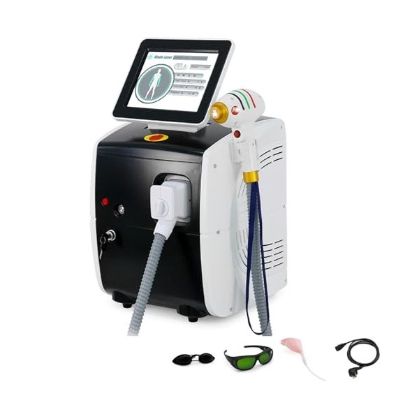 INFJMHAA Appareil dépilation indolore avec refroidissement glacé IPL pour femme sur les aisselles, le dos, les jambes, les b