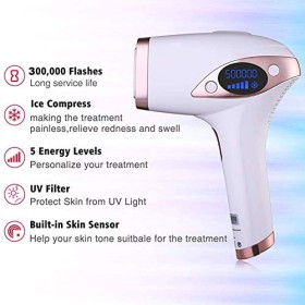 Épilateur Domestique IPL, 300 000 tondeuses corporelles Clignotantes, Instrument de beauté pour épilateur indolore pour Femme