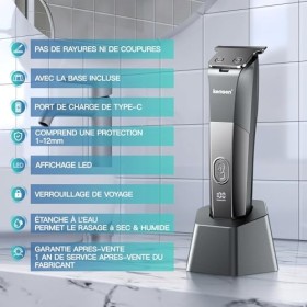 Tondeuse Corps Homme kensen Tondeuse Intime Homme avec base,Tondeuse Partie Intime Homme Wet&Dry,Rasoir Intime Homme avec Pei