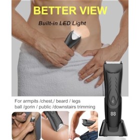 Tondeuse à poils pour homme, tondeuse publique/balle/goin avec protection sans danger pour la peau, tondeuse étanche à charge