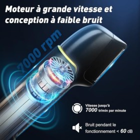 KUAIVO Tondeuse Corps Homme, Multifonctionnelle Tondeuse Intime Homme avec 5 Peignes pour une Utilisation Humide/sèche, Tonde
