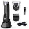 Tondeuse Corps Homme Intime: Tondeuse Homme Partie Intime Étanche Rechargeable par USB avec Lumière LED et Affichage pour Ais