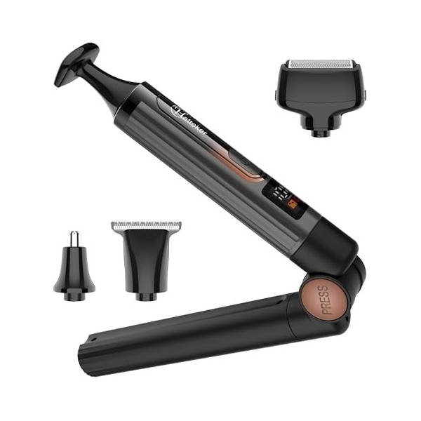 Hatteker Tondeuse Corps électrique Rasoir pour le dos Homme avec bras extensible Rasoir dorsal ajustable du corps,visage,bras