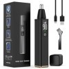 Oneyus Tondeuse nasale rechargeable 3 en 1 pour homme et femme - Affichage LED - Multifonction - Sans douleur - IPX7 - Lames 