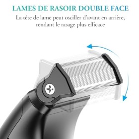 Tondeuse Corps Homme Kensen Tondeuse Intime Homme Autonomie de 160 mins Rasoir Electriques Homme Corps Type-C Rasoir Intime H