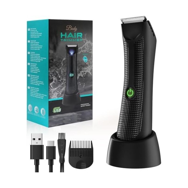 elestyle Cortapelos Eléctrico Zona Íntima y Cuerpo para Hombres, Maquinilla de Afeitar Versátil para Hombres 02